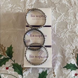 Lia Sophia Interlink stretch bracelets